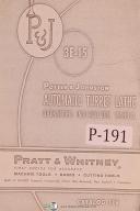Potter & Johnston-Pratt & Whitney-Whitney-Potter & Johnston, Whitney No. 4D, Model #2, Turret Lathes Operators Manual-#2-4D-No. 2-No. 4D-02